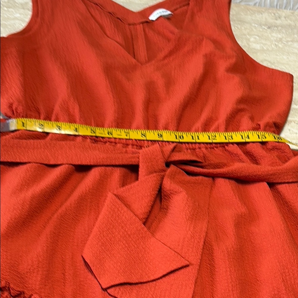 NWOT Calvin Klein Collection Orange Ruched Ruffled Mini Dress - Picture 9 of 14